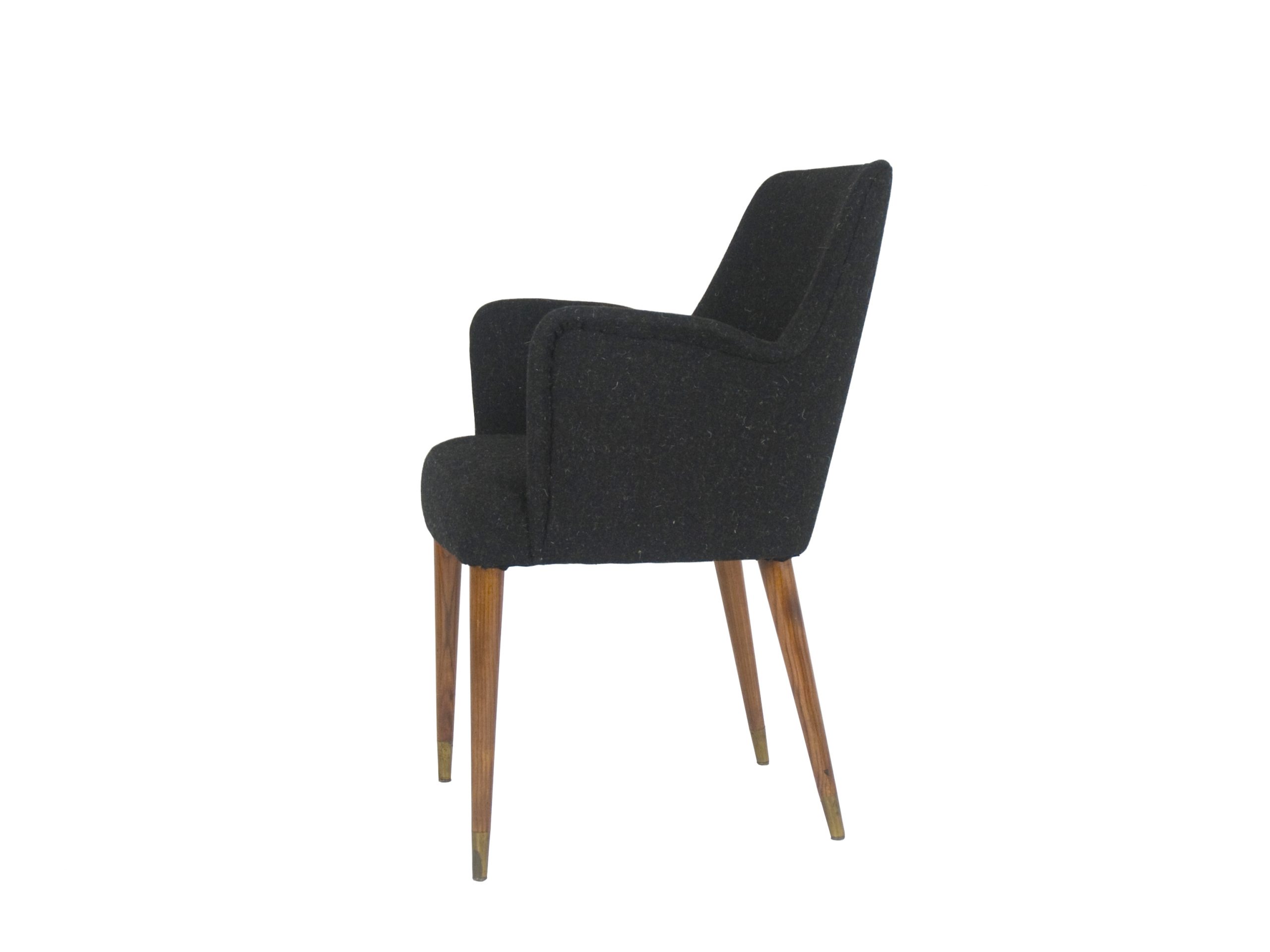 P35, Osvaldo Borsani for Atelier Borsani, Varedo, Italy, 1950s Wood, Brass, Wool. Perfect
