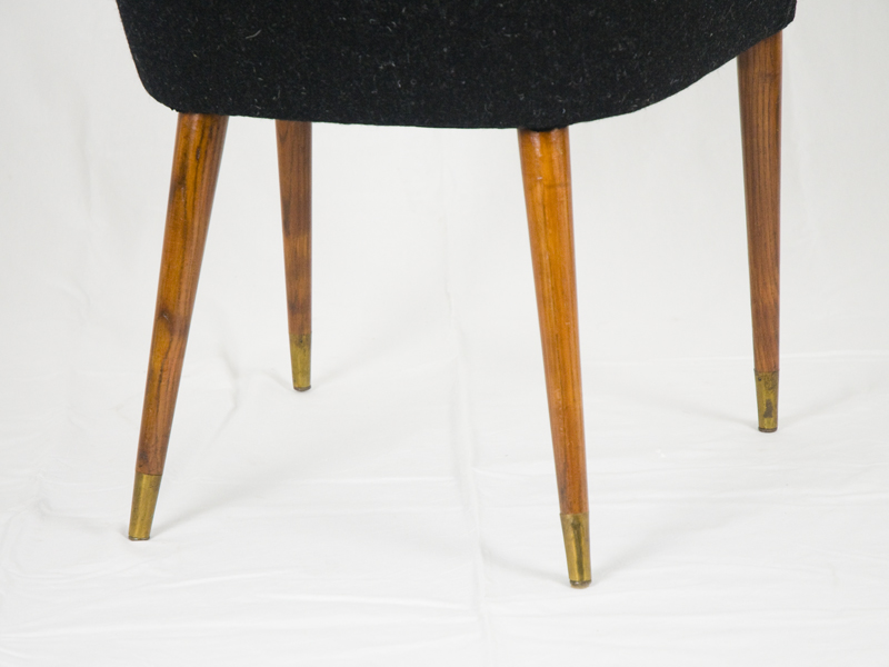 P35, Osvaldo Borsani for Atelier Borsani, Varedo, Italy, 1950s Wood, Brass, Wool. Perfect