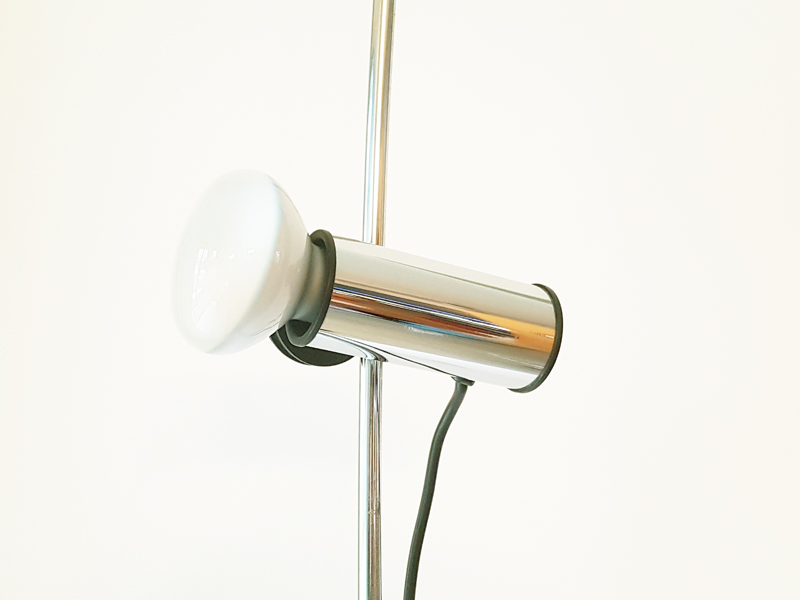 floor ceiling lamp 1970s Molla by Leonardi Stagi for Lumenform_01 Molla, C. Leonardi, F. Stagi for Lumenform, 1970s Chrome Plated & Painted Metal, Rubber