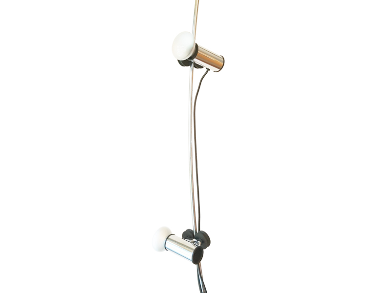 floor ceiling lamp 1970s Molla by Leonardi Stagi for Lumenform_13 Molla, C. Leonardi, F. Stagi for Lumenform, 1970s Chrome Plated & Painted Metal, Rubber