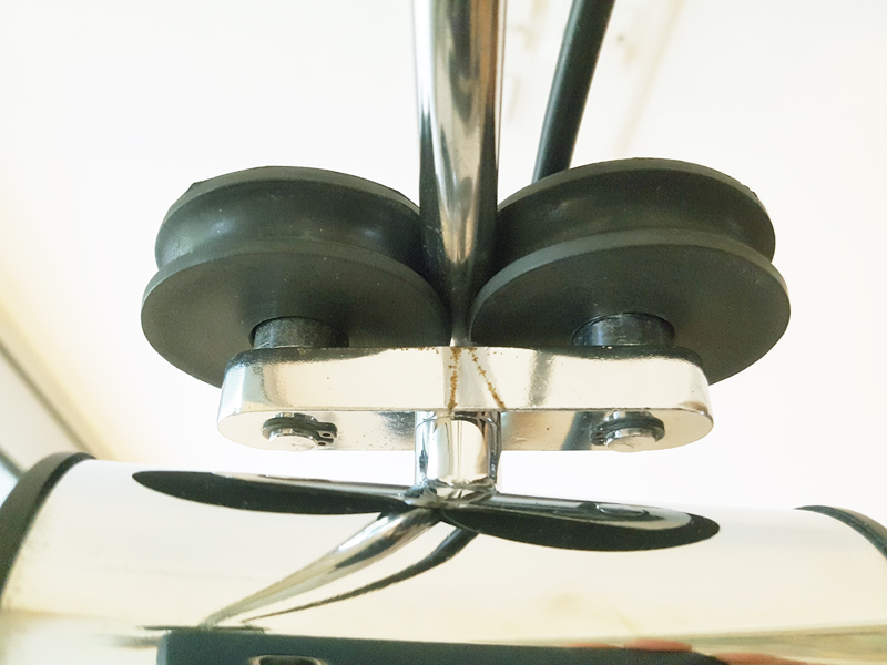 floor ceiling lamp 1970s Molla by Leonardi Stagi for Lumenform_14 Molla, C. Leonardi, F. Stagi for Lumenform, 1970s Chrome Plated & Painted Metal, Rubber