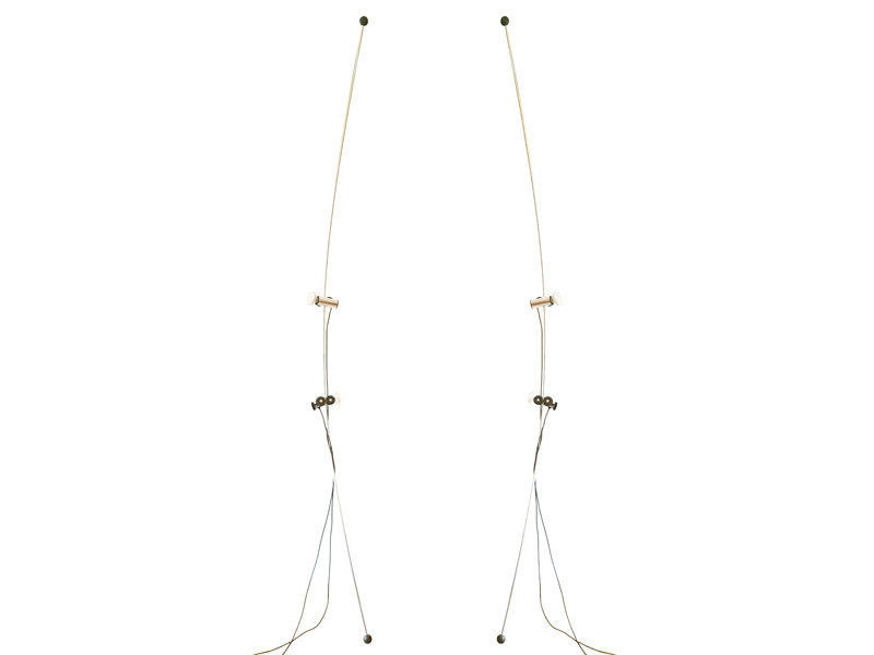 floor ceiling lamp 1970s Molla by Leonardi Stagi for Lumenform_16 Molla, C. Leonardi, F. Stagi for Lumenform, 1970s Chrome Plated & Painted Metal, Rubber