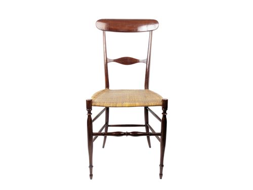 Chiavari chairs, Fratelli Levaggi (attr. to) Italy, 1950s Wood, Vienna Straw