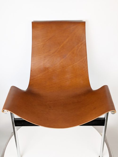 3lc “T chair”, D. Kelly, R. Littell and W. Katavolos for Laverne International, New York, 1952 Chromed and painted steel, leather