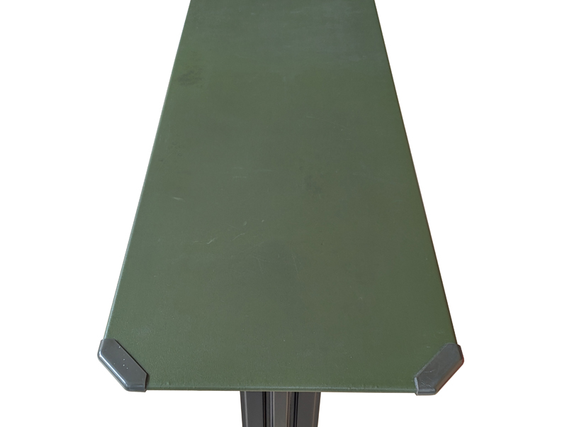 grey metal and green vinyl dattilo desk by BBPR for Olivetti Synthesys_06 Dattilo, set of 2, Studio BBPR (Banfi, Belgioioso, Peressuti, Rogers) for Olivetti, 1960s Painted Metal, skai & Plastic. Perfect