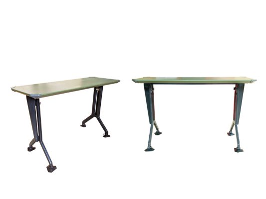 Dattilo, set of 2, Studio BBPR (Banfi, Belgioioso, Peressuti, Rogers) for Olivetti, 1960s Painted Metal, skai & Plastic. Perfect