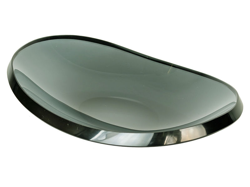 smoked glass 1960s bowl centerpiece by Fontana Arte_00 Bowl/centerpiece, Fontana Arte, 1960s Smoked Glass