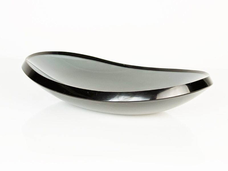 smoked glass 1960s bowl centerpiece by Fontana Arte_04 Bowl/centerpiece, Fontana Arte, 1960s Smoked Glass