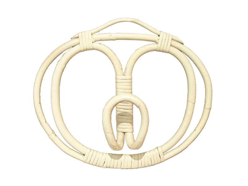 white laquered rush rack by F Coat Rack, Franca Helg for Vittorio Bonacina, 1961 Painted Rush