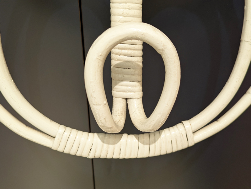 white laquered rush rack by F_01 Coat Rack, Franca Helg for Vittorio Bonacina, 1961 Painted Rush