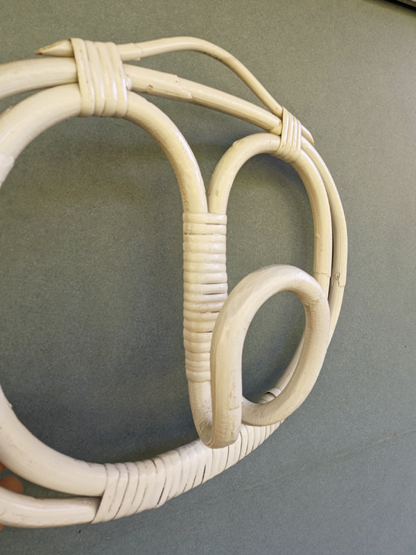 white laquered rush rack by F_06 Coat Rack, Franca Helg for Vittorio Bonacina, 1961 Painted Rush