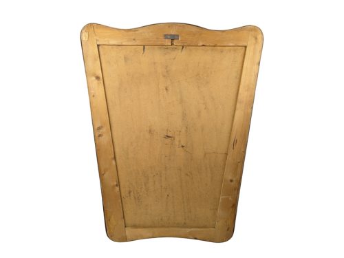 Wall mirror, Italy, 1950s Brass, Mirrored Glass, Wood