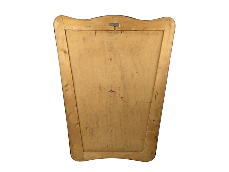 Brass frame & mirrored glass 1950s wall mirror_01 Wall mirror, Italy, 1950s Brass, Mirrored Glass, Wood