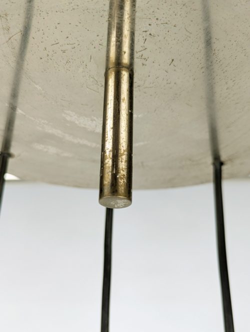 6119, Marco Zanuso for Oluce, 1960s Molded & Sandblasted Glass, Nickel Plated Metal