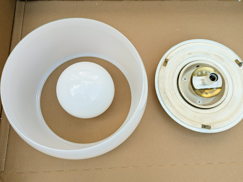 white opalone glass & painted metal 1960 Omega ceiling lamp by Artemide Omega, Vico Magistretti for Artemide, 1960s. Opaline Glass, Brass, Painted Metal