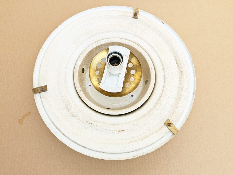 white opalone glass & painted metal 1960 Omega ceiling lamp by Artemide_07 Omega, Vico Magistretti for Artemide, 1960s. Opaline Glass, Brass, Painted Metal