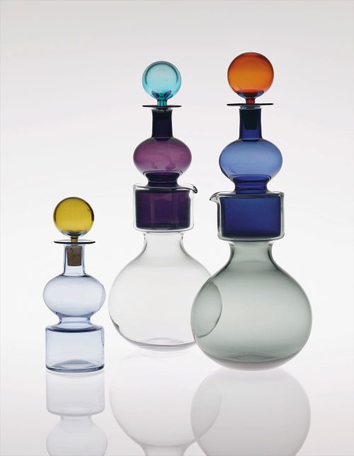 Kremlin Bells bottle, L. Diaz de Santillana for Venini, 1986-87 Murano Glass