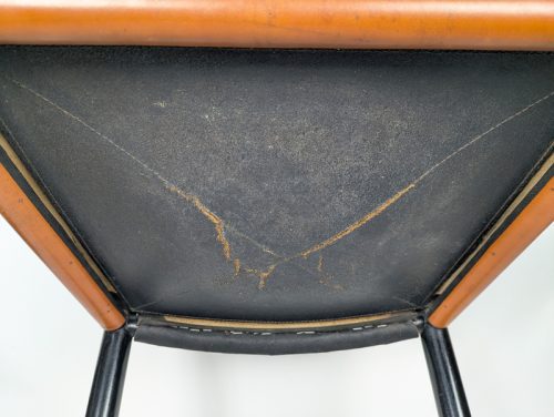 905 dining chair, set of 4, Vico Magistretti for Figli di Amedeo Cassina, Italy), 1964 Laquered Wood, Leather