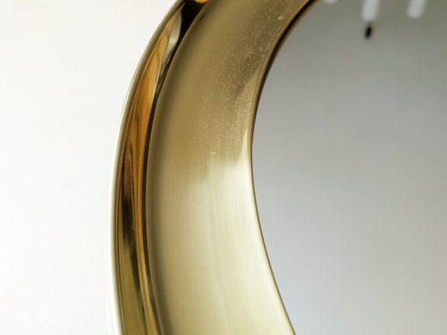 Wall Mirror, Italy 1970s. Brass & Mirror