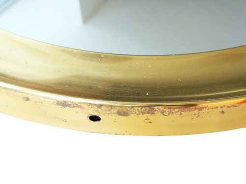 Wall Mirror, Italy 1970s. Brass & Mirror