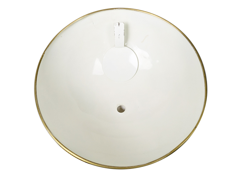 golden & white painted metal 1970 Vaga table lamp_05 Vaga, Franco Mirenzi for Valenti, 1978 Brass & Metal