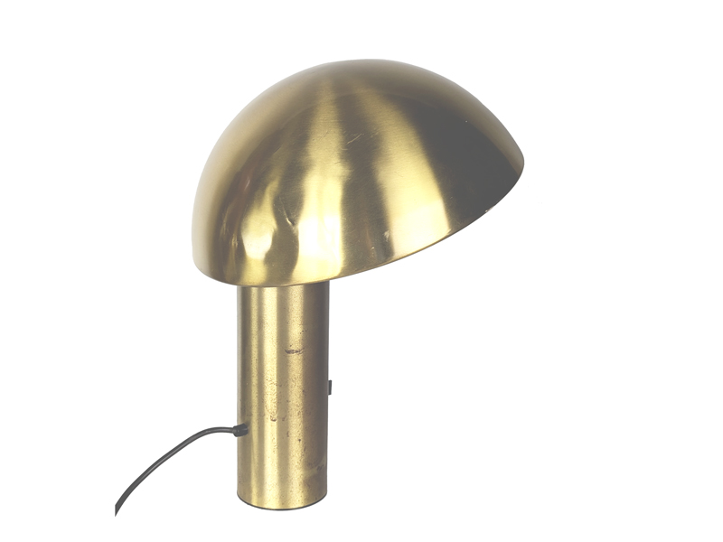 golden & white painted metal 1970 Vaga table lamp_06 Vaga, Franco Mirenzi for Valenti, 1978 Brass & Metal