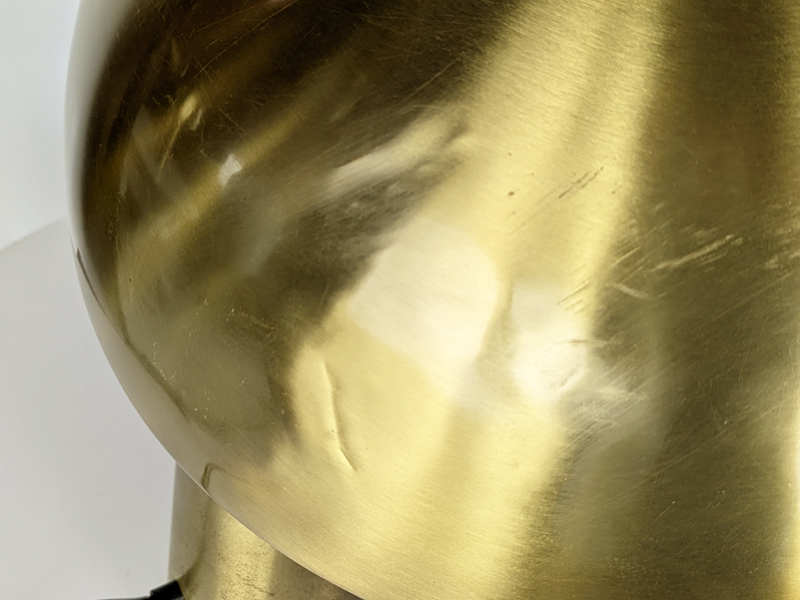 golden & white painted metal 1970 Vaga table lamp_12 Vaga, Franco Mirenzi for Valenti, 1978 Brass & Metal