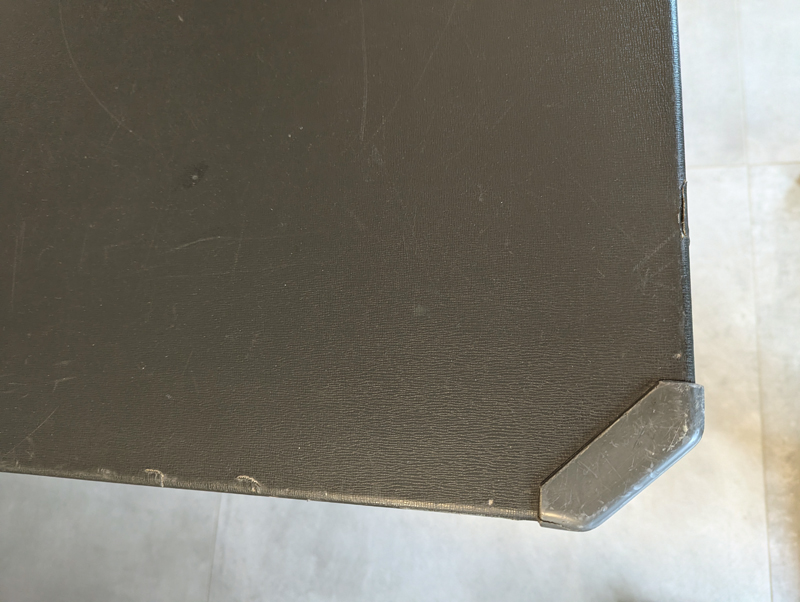 grey vinyl & metal 1960s Serie Arco desk by BBPR for Olivetti Arco desk, Studio BBPR (Banfi, Belgioioso, Peressuti, Rogers) for Olivetti, 1960s Painted Metal, skai & Plastic