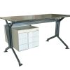 Arco desk, Studio BBPR (Banfi, Belgioioso, Peressuti, Rogers) for Olivetti, 1960s Painted Metal, skai & Plastic