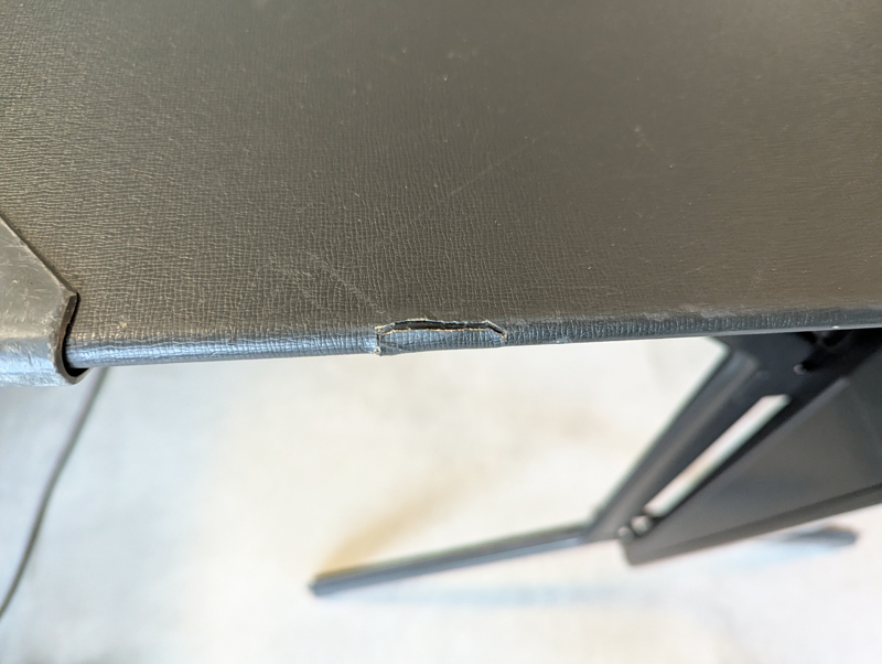 grey vinyl & metal 1960s Serie Arco desk by BBPR for Olivetti_01 Arco desk, Studio BBPR (Banfi, Belgioioso, Peressuti, Rogers) for Olivetti, 1960s Painted Metal, skai & Plastic