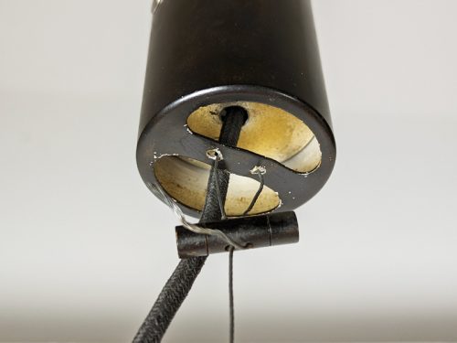 Murano Pendant, Vetreria Vistosi (attr. to), 1960s Murano Glass, Painted Metal, Brass
