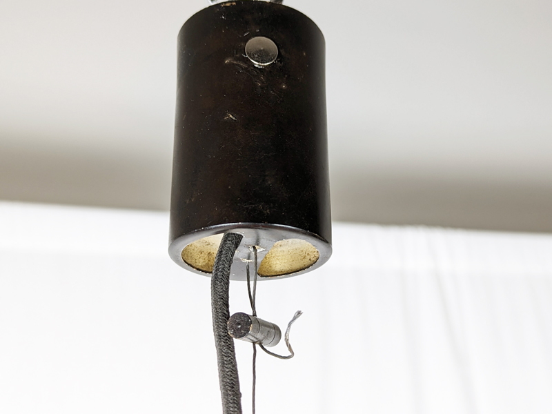 Orange Murano glass pendant lamp by Vistosi_11 Murano Pendant, Vetreria Vistosi (attr. to), 1960s Murano Glass, Painted Metal, Brass
