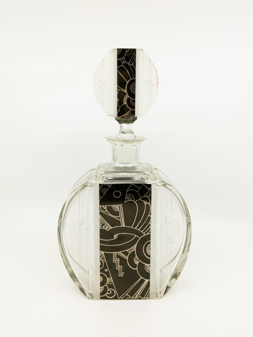 Decanter Set, Karel (Karl) Palda (attr. to), Wien, 1930s Grinded & Mirrored Glass