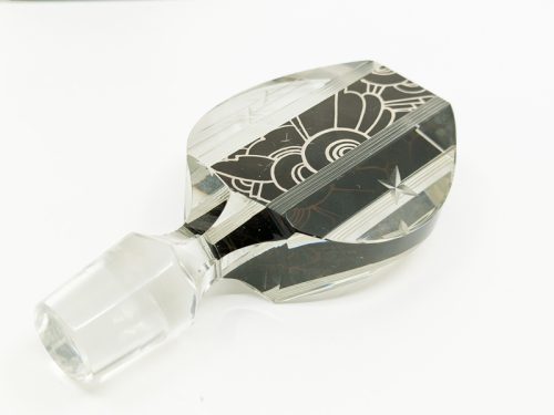 Decanter Set, Karel (Karl) Palda (attr. to), Wien, 1930s Grinded & Mirrored Glass