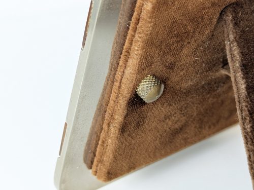 Picture frame, Tommaso Barbi (attr. to), 1970s Nickel Plated Metal, Brass, Velvet, Plastic & Glass