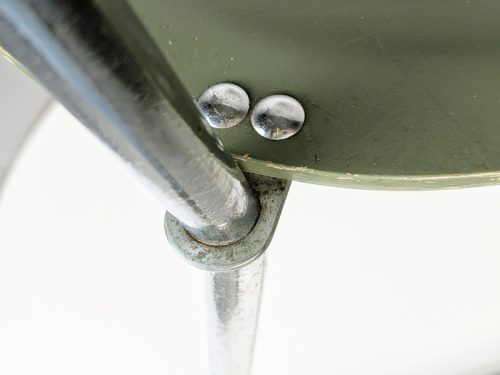 Rationalist chair, Switzerland, 1930s Painted Plywood & Chrome Plated Metal