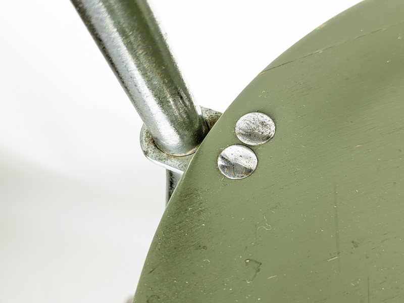 light green_Grey plywood & chrome plated metal 1930s rationalist chair_02 Rationalist chair, Switzerland, 1930s Painted Plywood & Chrome Plated Metal