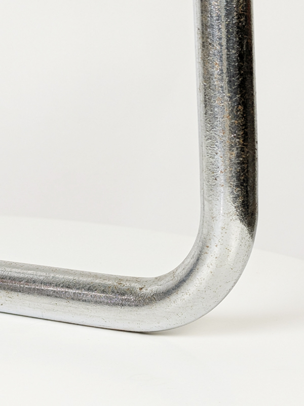 light green_Grey plywood & chrome plated metal 1930s rationalist chair_05 Rationalist chair, Switzerland, 1930s Painted Plywood & Chrome Plated Metal