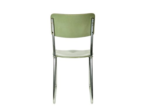Rationalist chair, Switzerland, 1930s Painted Plywood & Chrome Plated Metal