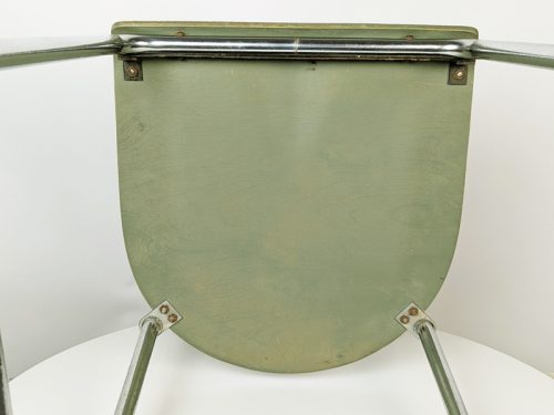 Rationalist chair, Switzerland, 1930s Painted Plywood & Chrome Plated Metal