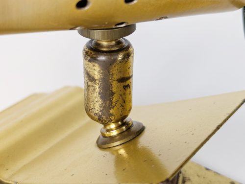 Adjustable clamp spotlight, Italy, 1960s Painted & Anodized Aluminum, Brass