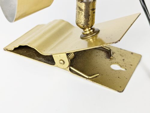 Adjustable clamp spotlight, Italy, 1960s Painted & Anodized Aluminum, Brass