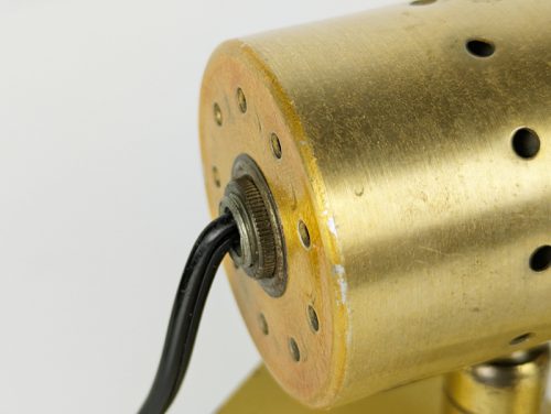 Adjustable clamp spotlight, Italy, 1960s Painted & Anodized Aluminum, Brass