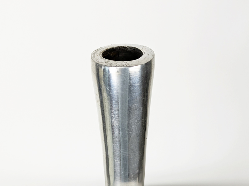 Italian aluminum brutalist 1960s candlestick_05 Candle holder, Decoration
