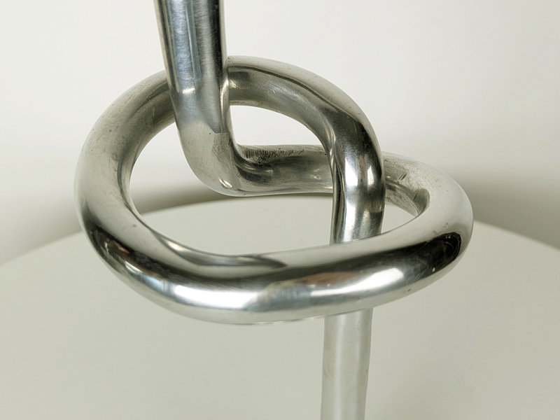 Italian aluminum brutalist 1960s candlestick_08 Candle holder, Decoration