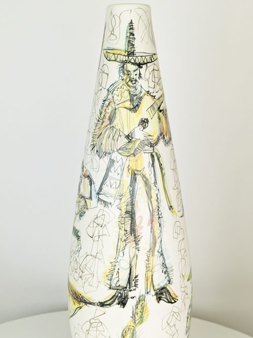 Mariachi vase, Ceramic