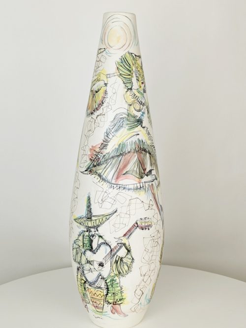 Mariachi vase, Ceramic