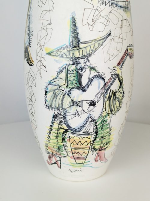 Mariachi vase, Ceramic