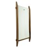 Wall mirror, Italy, 1960s Teak Wood, Mirrored Glass & Metal