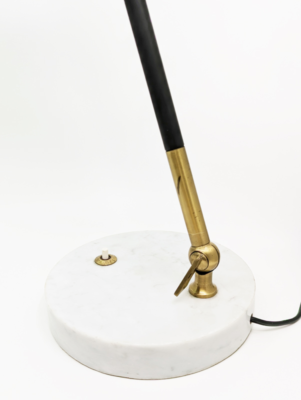 green perspex brass & white marble 1960s table lamp by Stilux_07 Table lamp, Stilux Milano, Italy 1960s Marble, brass, Perspex